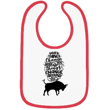 Discover stay positive with a black bull sticker Bibs