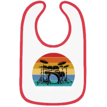 Discover I Destroy Silence Drummer Band Music Beat Drum Bibs