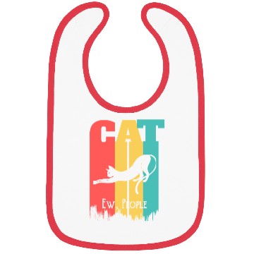 Discover Vintage Ew People Cute Cat Lover Bibs