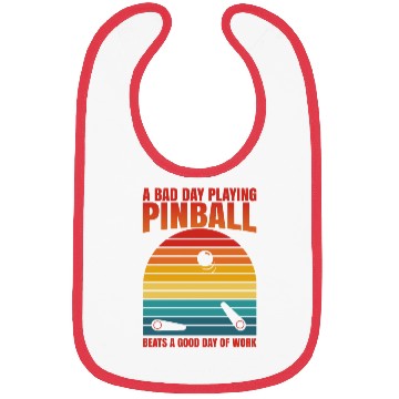 Discover Retro Pinball Beats Work Arcade Machine Bibs