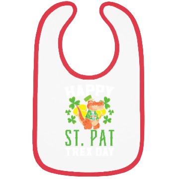 Discover Happy St. Pat Trex Day Saint Patrick Dinosaur Bibs
