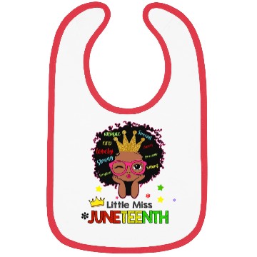 Discover Afro Lady Woman, Juneteenth Day Bibs