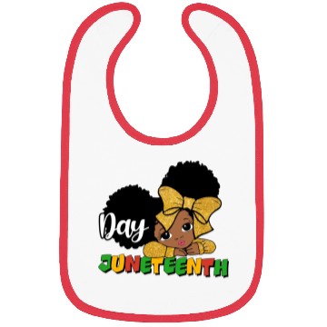 Discover Juneteenth Day Celebration Afro Girl Bibs