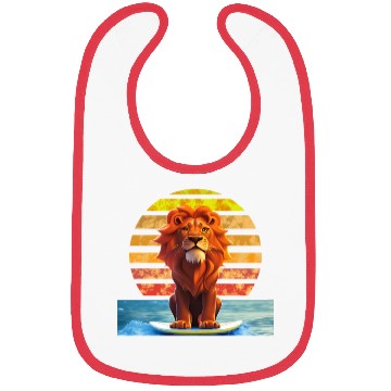Discover Surfer lion Bibs