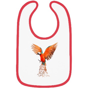 Discover Colourful Macaw Parrots - Modern Bird Design Bibs