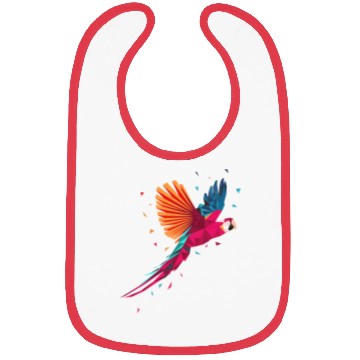 Discover Macaw Parrot Geometric Bird Parakeet Ornitholog Gi Bibs