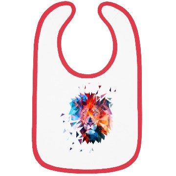 Discover Colorful Geometric Pattern Lion Geometric Animal Bibs