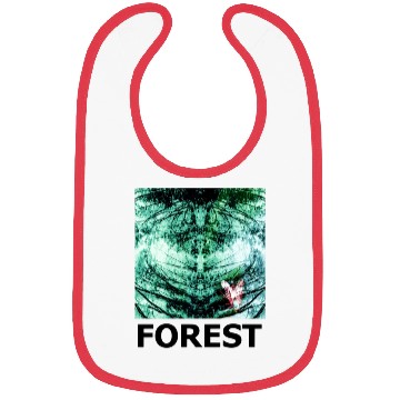 Discover Green forest mandala black Bibs