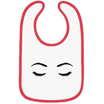 Discover Closed eyes female face Bibs