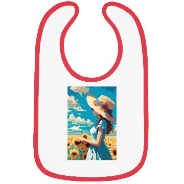 Discover Sunflower girl summer Bibs