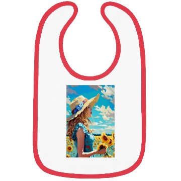 Discover Sunflower girl summer Bibs