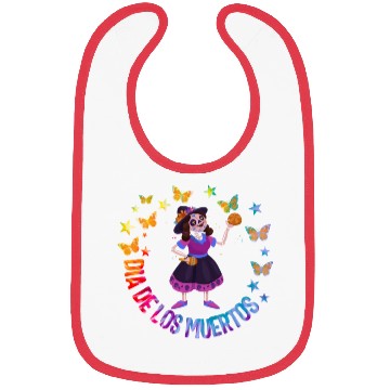 Discover Dia De Los Muertos Bibs, Girl Sugar Skeleton