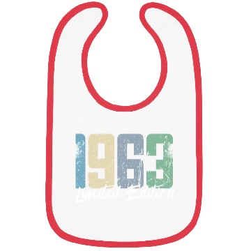 Discover 60 Years Vintage 1963 Retro 60th Birthday Bibs