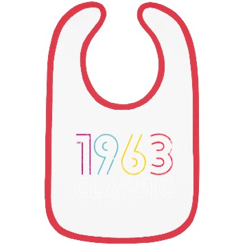 Discover 60 Years Vintage 1963 Retro 60th Birthday Bibs