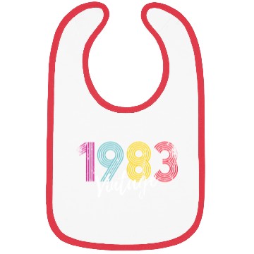 Discover 40 Years Vintage 1983 Retro 40th Birthday Bibs