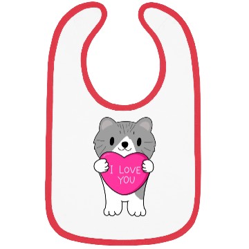 Discover I love you cat Bibs