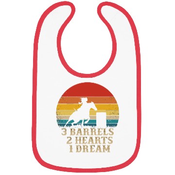 Discover Barrel Racing Horse Riding 3 Barrels 2 Hearts 1 Dr Bibs
