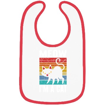 Discover Meow I'm a cat Bibs