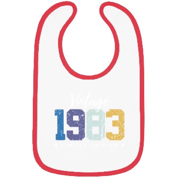 Discover 40 Years Vintage 1983 Retro 40th Birthday Bibs