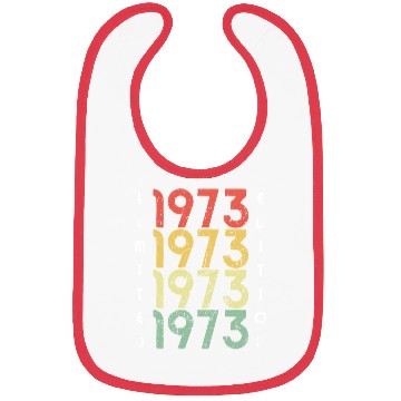 Discover 50 Years Vintage 1973 Retro 50th Birthday Bibs