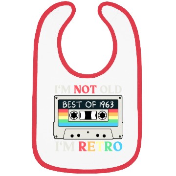 Discover 60 Years Vintage 1963 Retro 60th Birthday Bibs