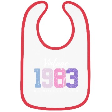 Discover 40 Years Vintage 1983 Retro 40th Birthday Bibs