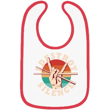 Discover I Destroy Silence Drummer Band Music Beat Drum Bibs