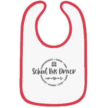 Discover School bus driver - Round circle for men Bibs