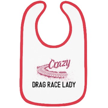 Discover Drag Racing Race Car Girl Crazy Bibs