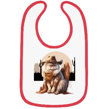 Discover Cat Cowboy Hat meow Cowboy Cat Meme Bibs