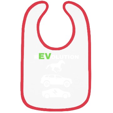 Discover EV rEVolution with GREEN EV Text Horse SUV EV VERT Bibs