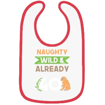 Discover Gift 40 years birthday women Ape Monkey Bibs