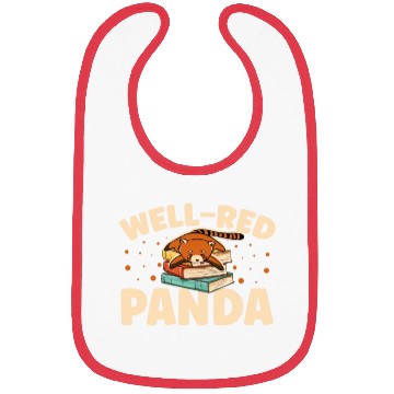 Discover Well-Red Panda Zookeeper Zoogoer Wildlife Bookworm Bibs