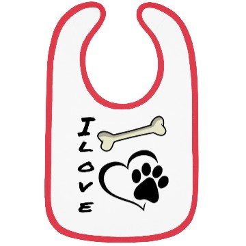 Discover I love my dog Bibs