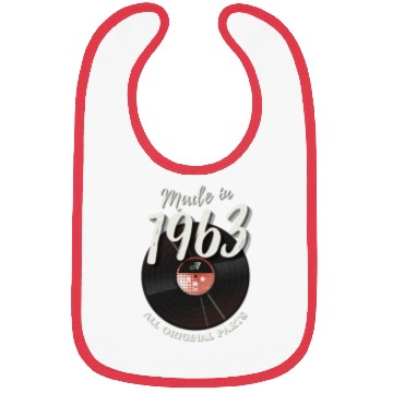 Discover 60 Years Vintage 1963 Retro 60th Birthday Bibs