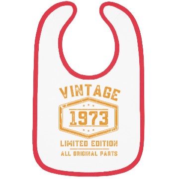 Discover 50 Years Vintage 1973 Retro 50th Birthday Bibs