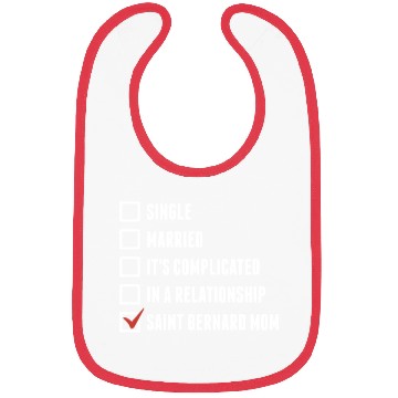 Discover Saint Bernard Mom Check Mark Bibs