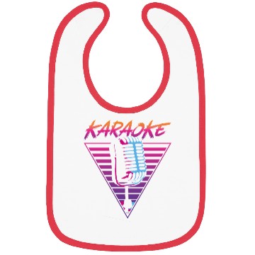 Discover Karaoke Singer Retro 80s 90s Bibs
