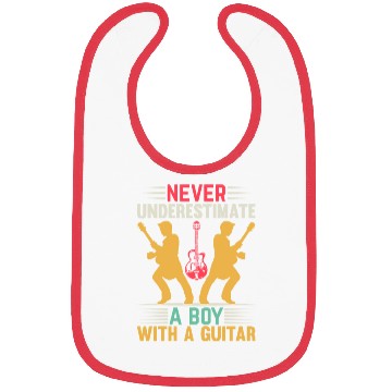 Discover Never Underestimate A Boy With A Guitar - Guitar P Bibs