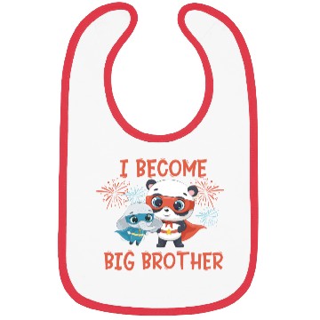 Discover Big brother super hero panda elephant 2023 Bibs