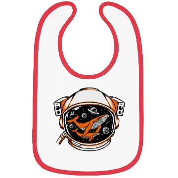 Discover Whales in astronaut helmet orange Bibs