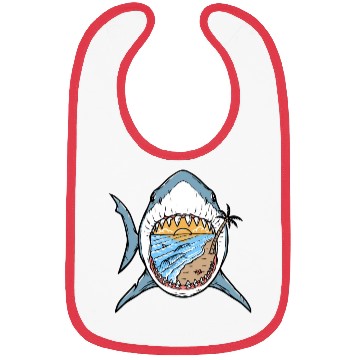 Discover Beach and surf in great white shark Bibs