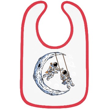 Discover Astronauts on swing on moon Bibs