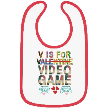 Discover V is for not valentine video game Apparel Bibs