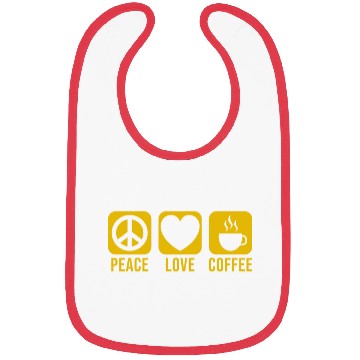 Discover Peace love coffee Bibs