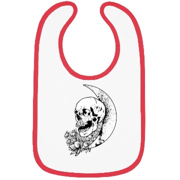 Discover Skull Moon Grunge Goth Occult Gothic Aesthetic Wic Bibs