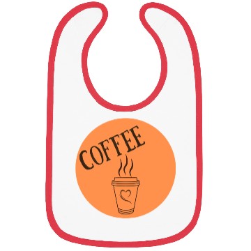Discover Black Orange Coffee Time Bibs