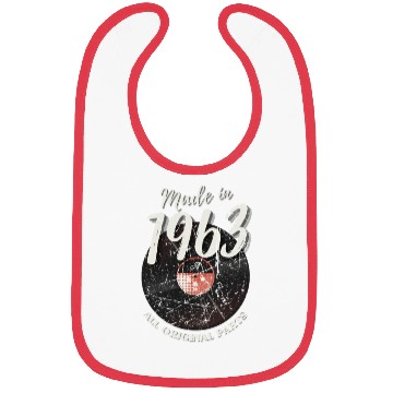 Discover 60 Years Vintage 1963 Retro 60th Birthday Bibs