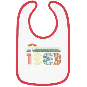 Discover 40 Years Vintage 1983 Retro 40th Birthday Bibs
