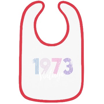 Discover 50 Years Vintage 1973 Retro 50th Birthday Bibs